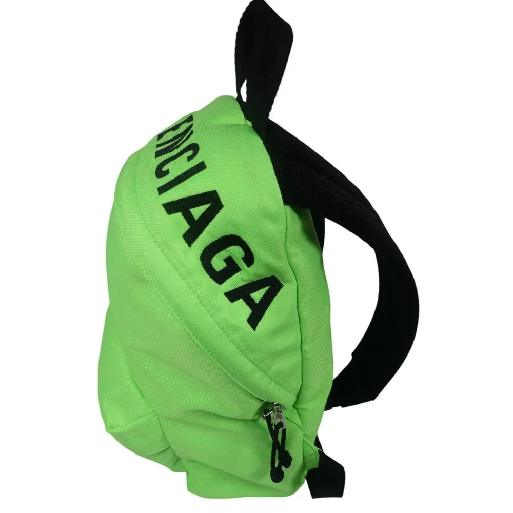 Balenciaga Demna‎ Gvasalia Green Canvas Graphic Print Backpack